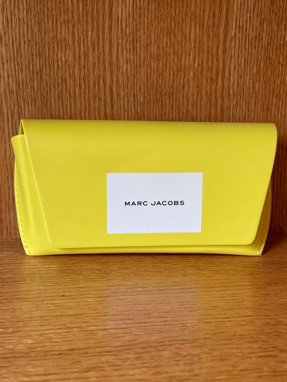 Marc Jacobs Neon Yellow Eyewear Case with Logo Patch